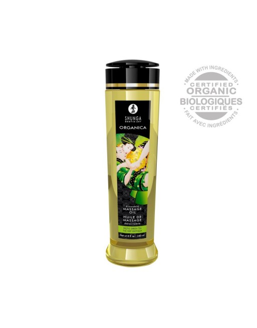 Huile de massage organique - Thé vert - 240 ml Huile de massage organique - Thé vert - 240 ml