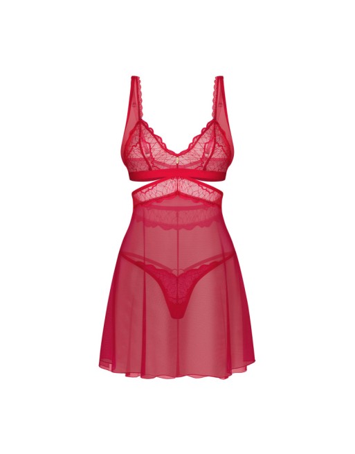 Cupide Desir babydoll et String - Rouge Cupide Desir babydoll et String - Rouge