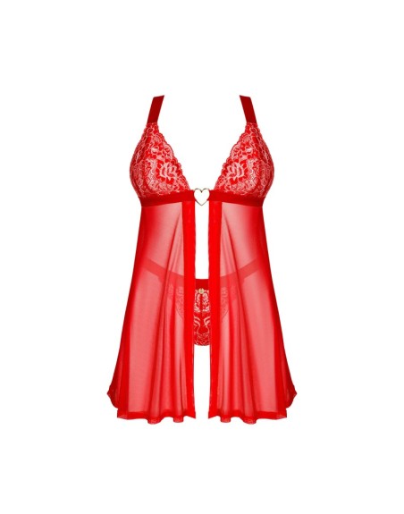 Elianes babydoll et string - Rouge