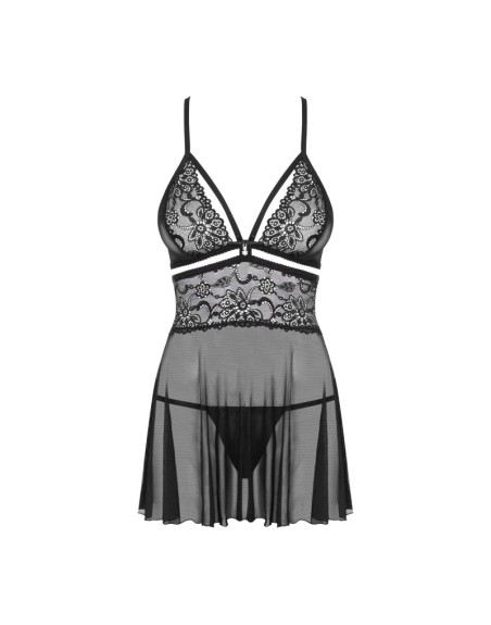 838-BAB-1 babydoll - Noir