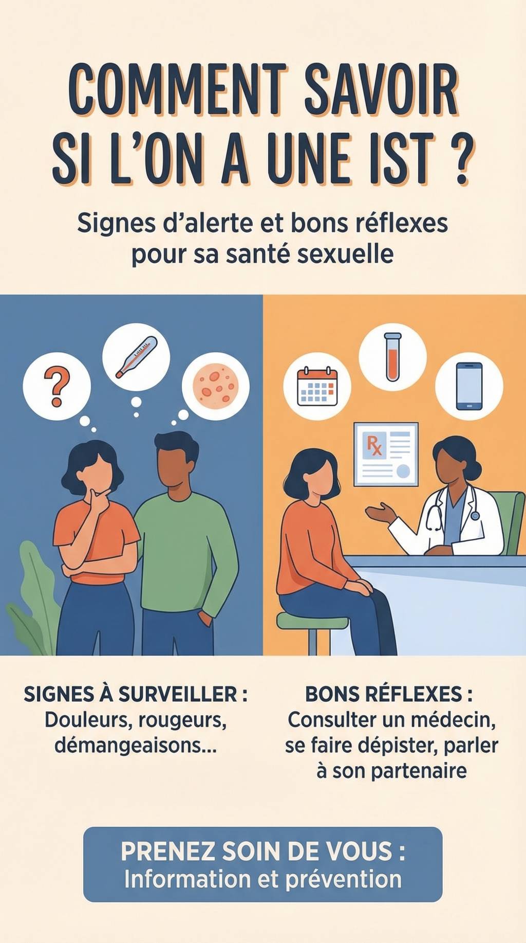 Comment savoir si l&rsquo;on a une IST ? les signes qui doivent alerter et les bons réflexes à adopter